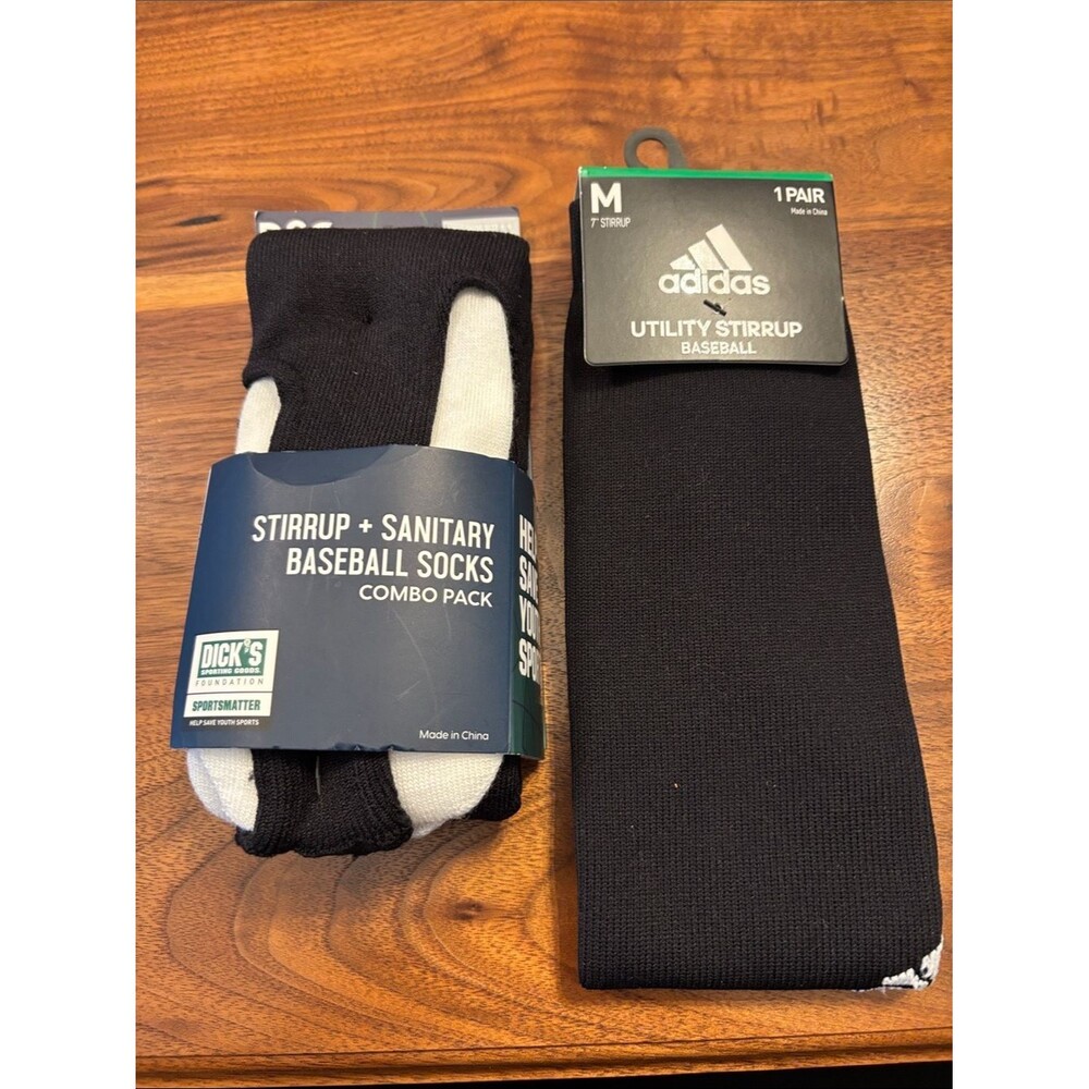 Adidas Utility Stirrup Baseball and DSG Stirrup Sock Combo Pack Size Medium